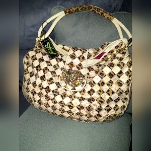 Brand New Unique Snakeskin Sharif Purse